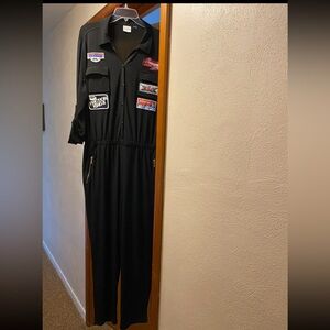 Chico's Black Jumpsuit with Colorful Patches
